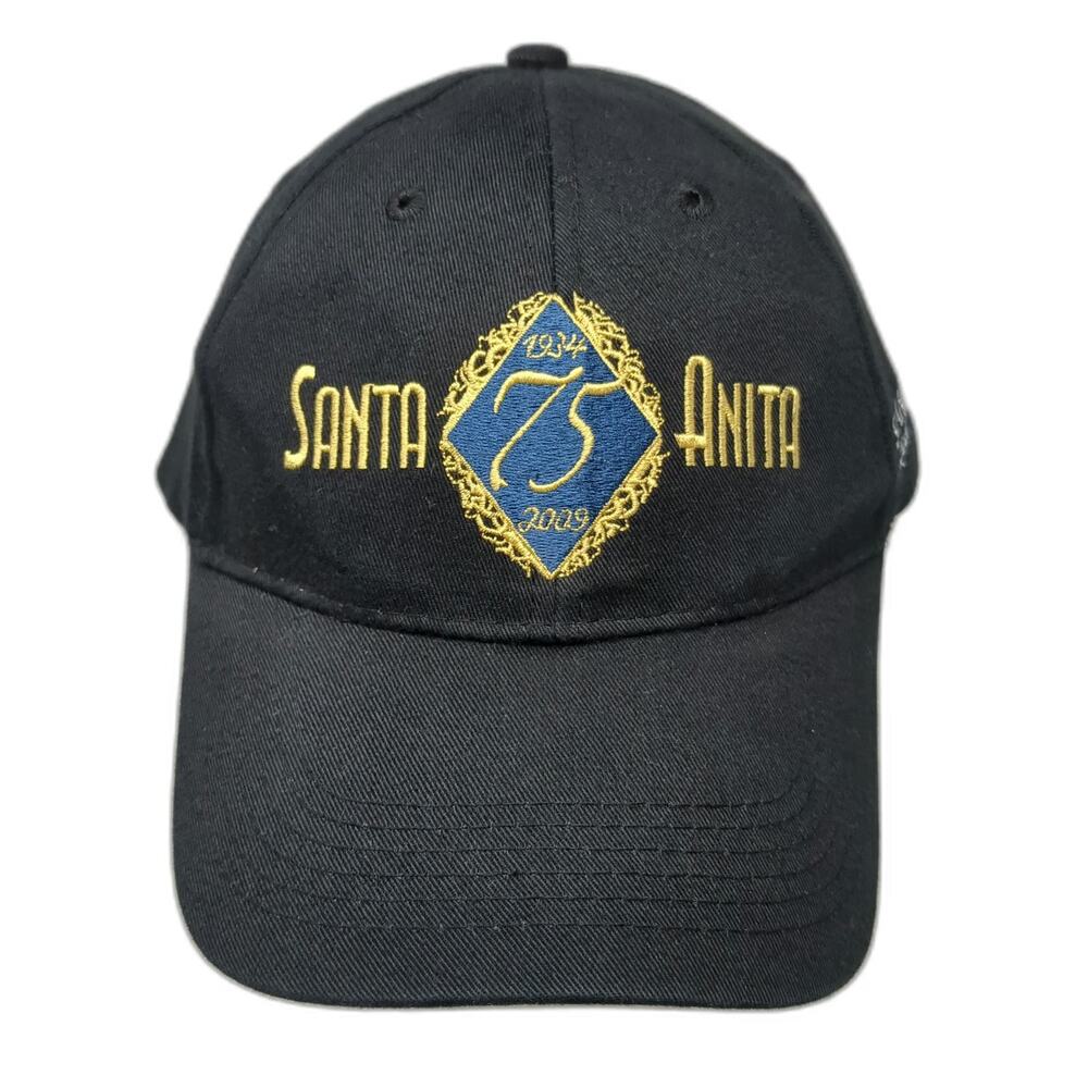 Associated Premium Santa Anita 75th Anniversary Black Baseball Cap One Size Hat